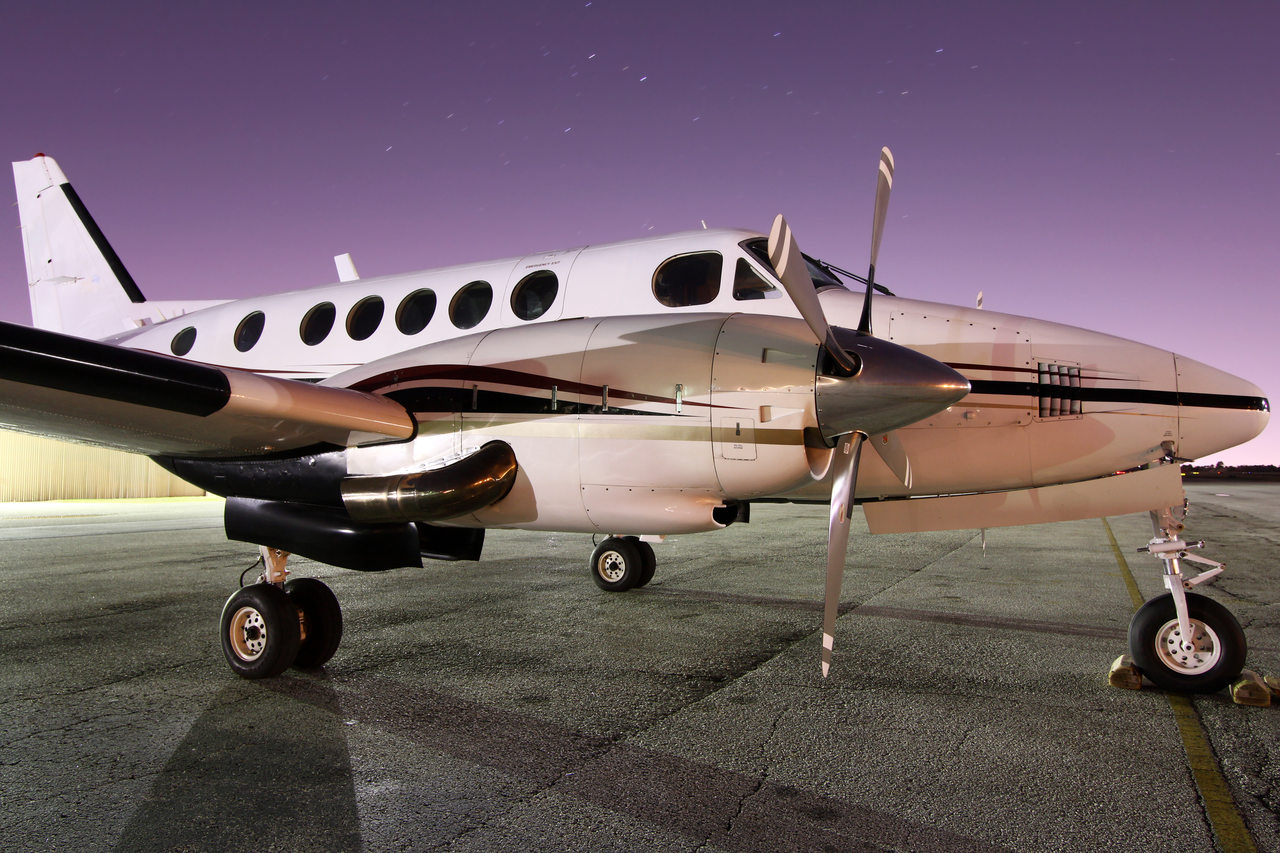 King Air B100 private jet charter'