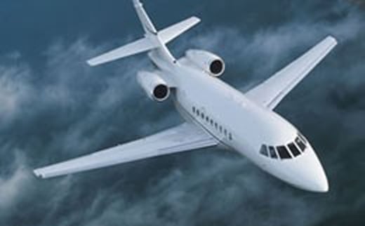 Falcon 2000DX private jet charter'